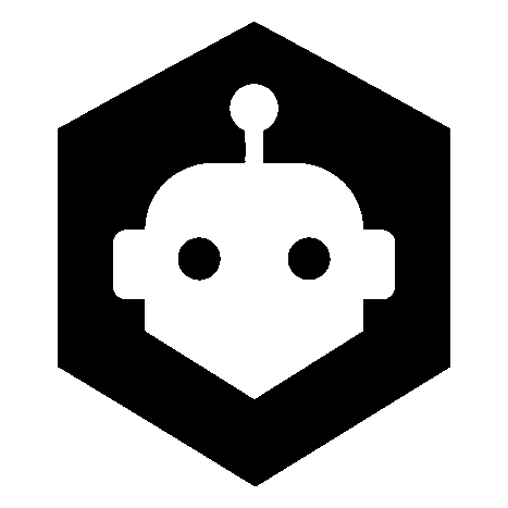 Robot Head Hexagon Logo
