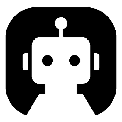 Negative Space Robot Logo