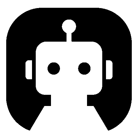 Negative Space Robot Logo