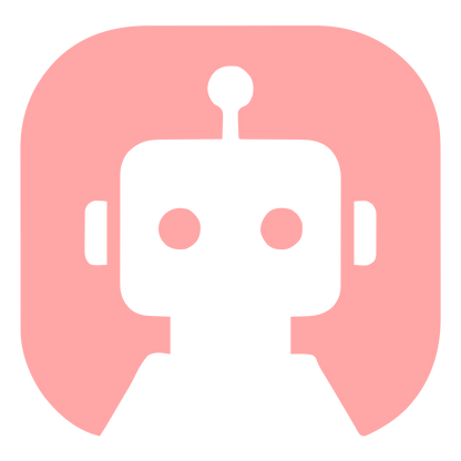 Negative Space Robot Logo #ffa6a6