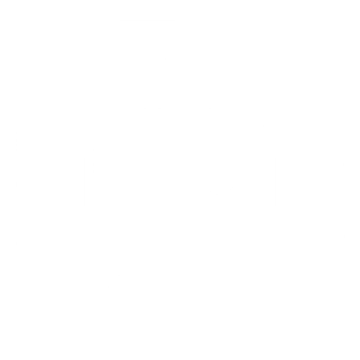 Negative Space Robot Logo #ffffff