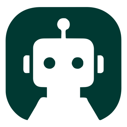 Negative Space Robot Logo #003932