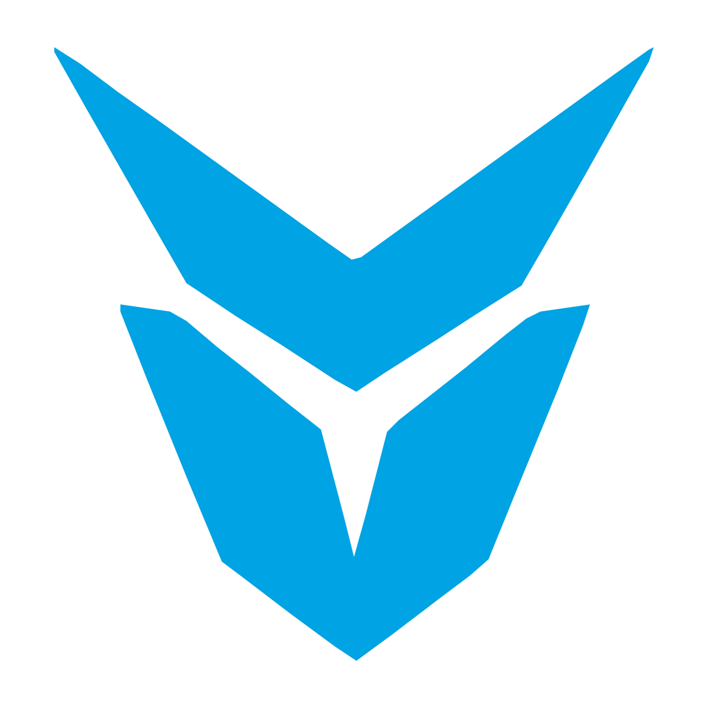 Robot Face Shield Logo #00a3e4