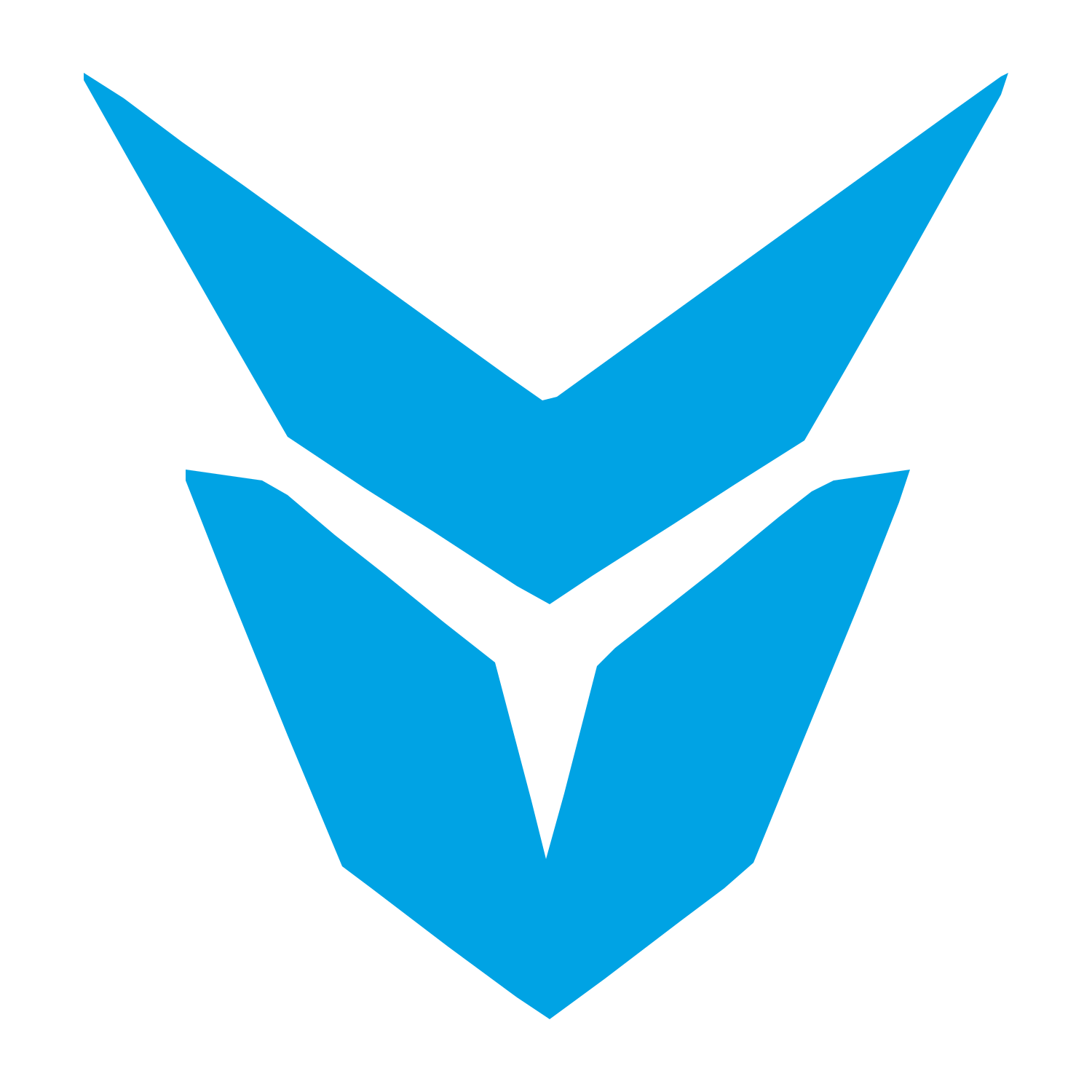 Robot Face Shield Logo #00a3e4