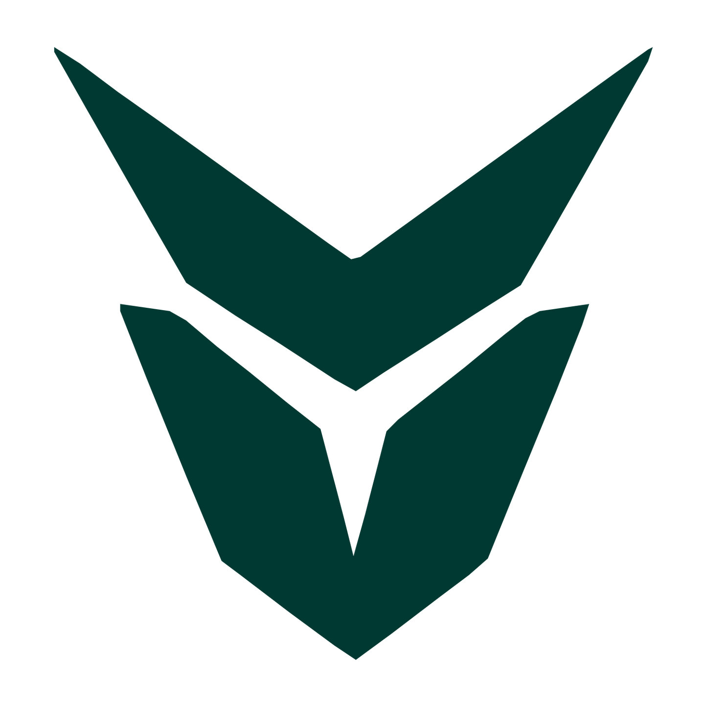 Robot Face Shield Logo #003932