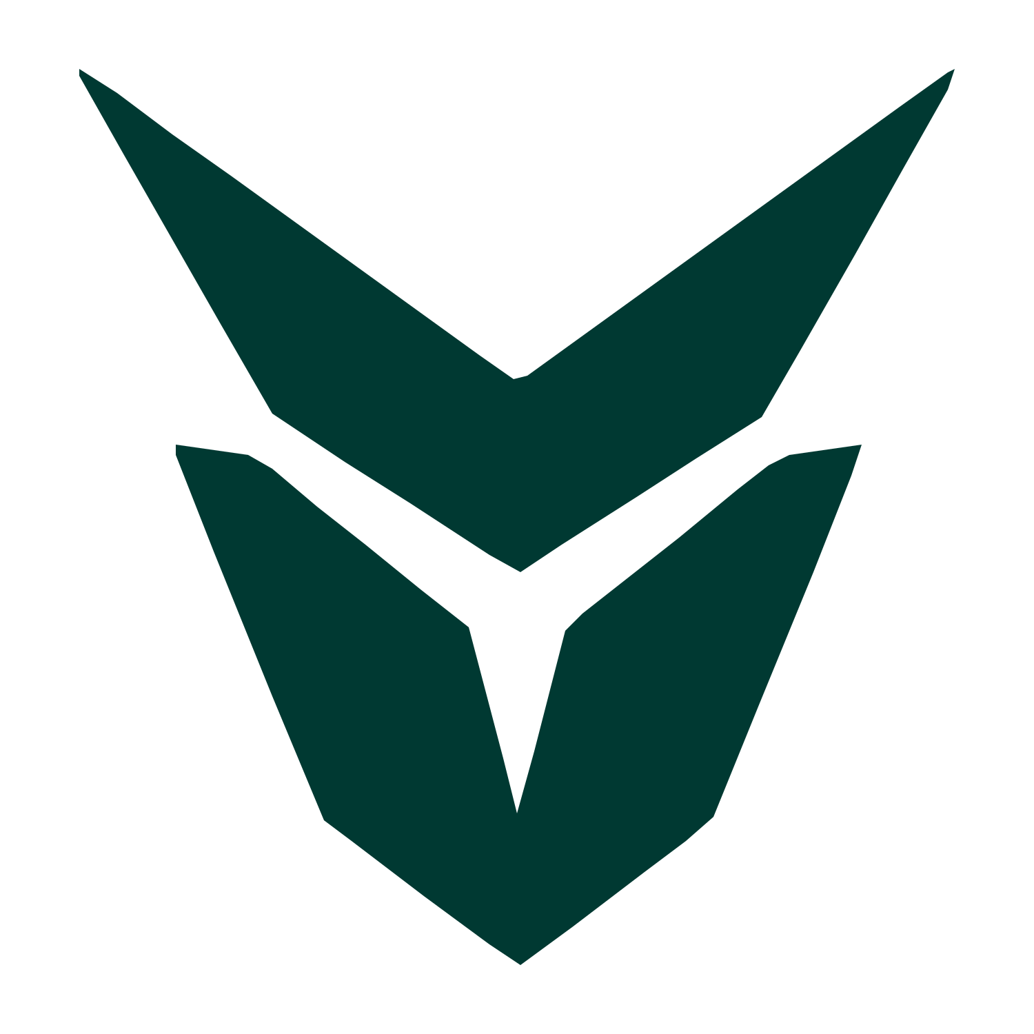 Robot Face Shield Logo #003932