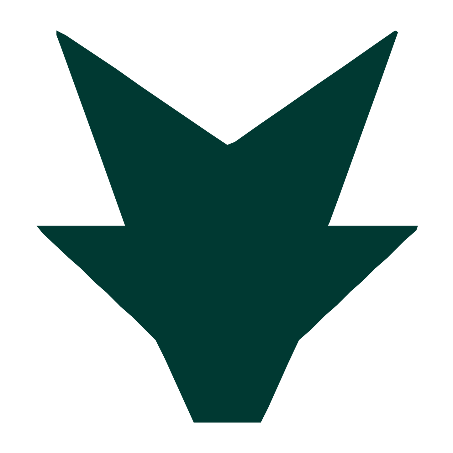 Robot Face Arrow Logo #003932