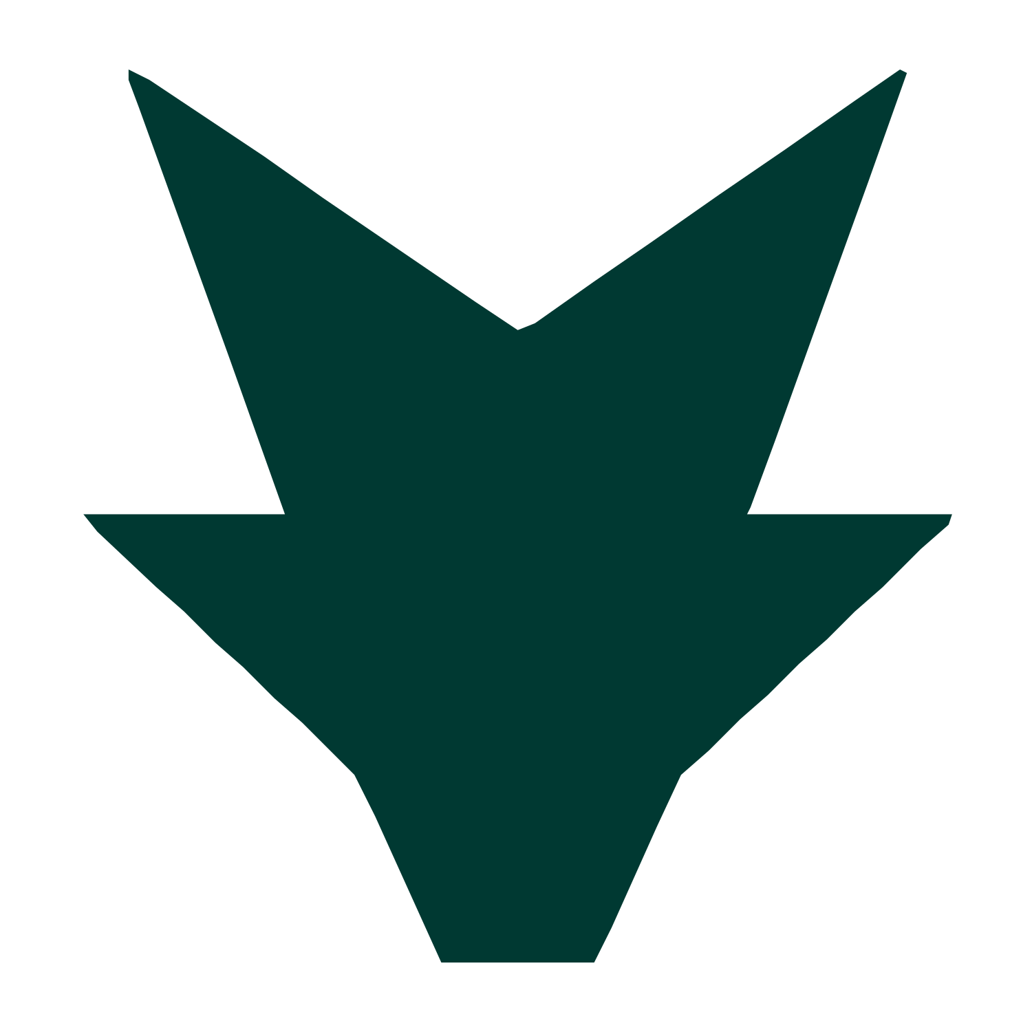 Robot Face Arrow Logo #003932