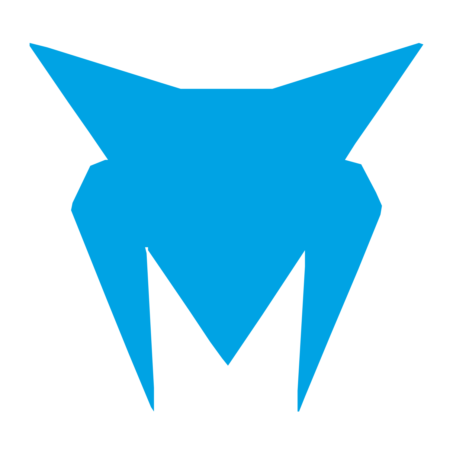 Industrial Robot Face Logo #00a3e4
