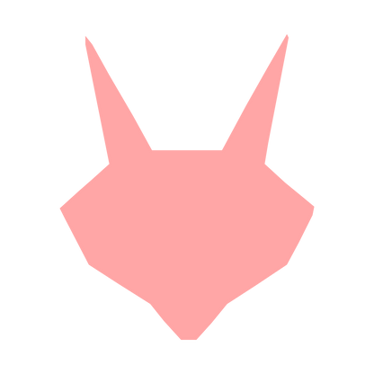 Geometric Fox Robot Logo #ffa6a6