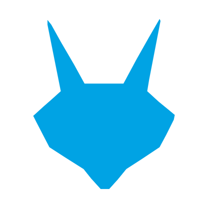 Geometric Fox Robot Logo #00a3e4