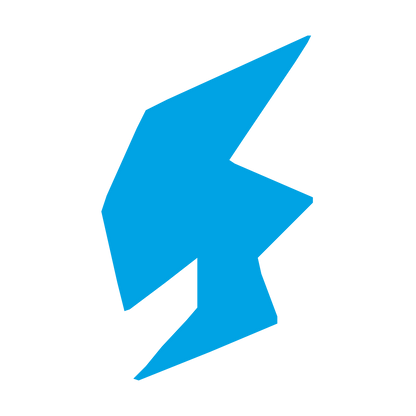 Lightning Bolt Robot Logo #00a3e4