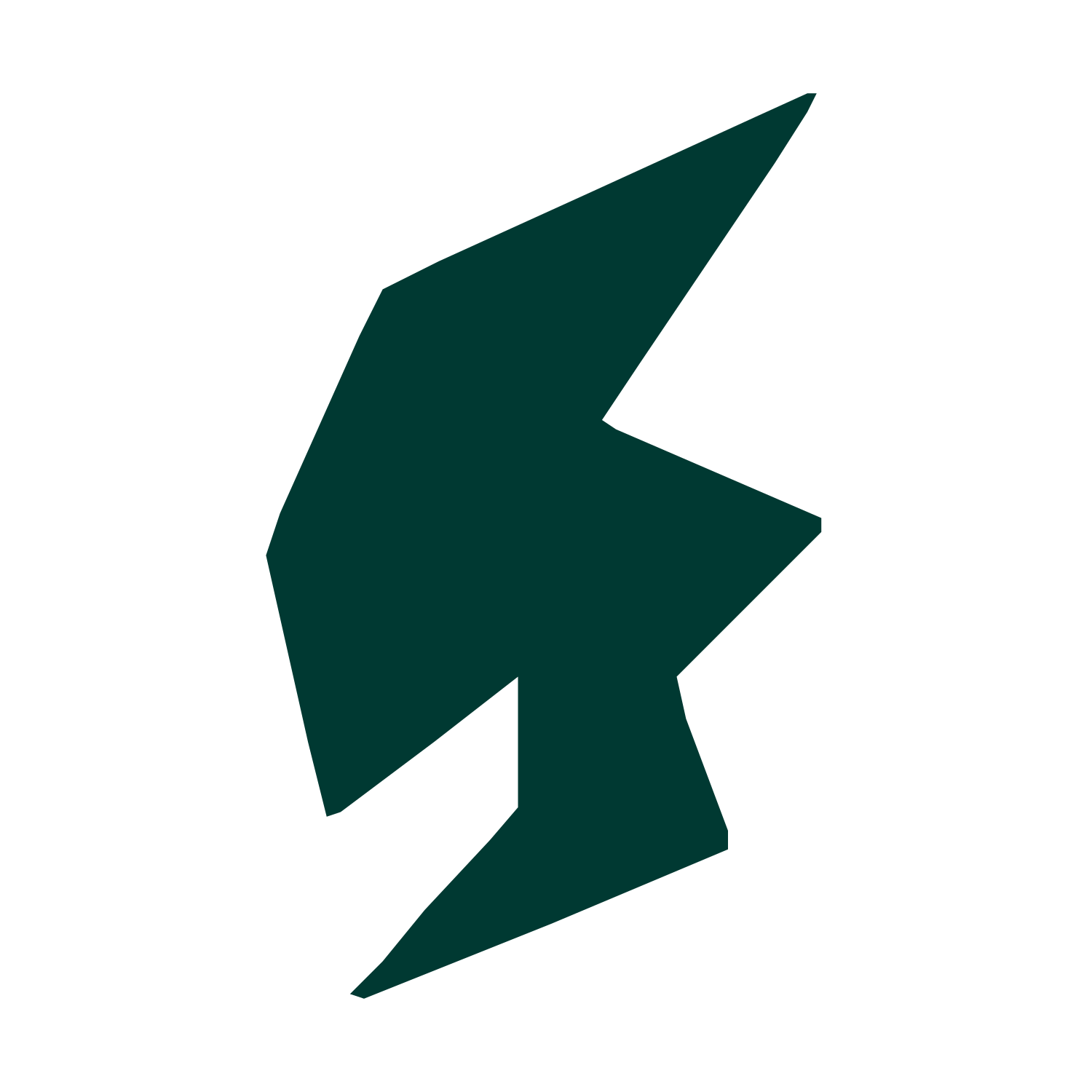 Lightning Bolt Robot Logo #003932