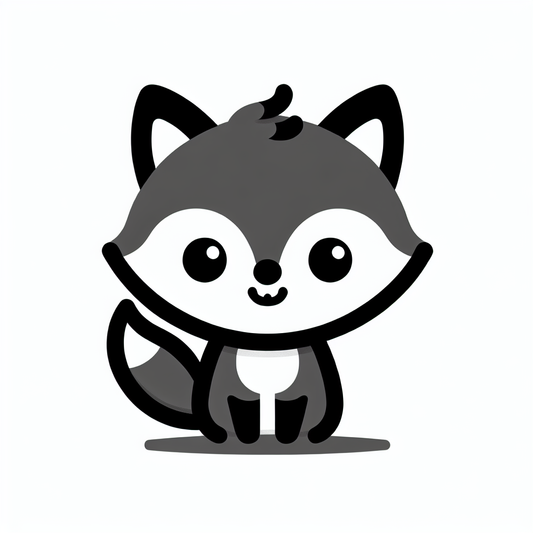 Cartoon Raccoon Face Logo