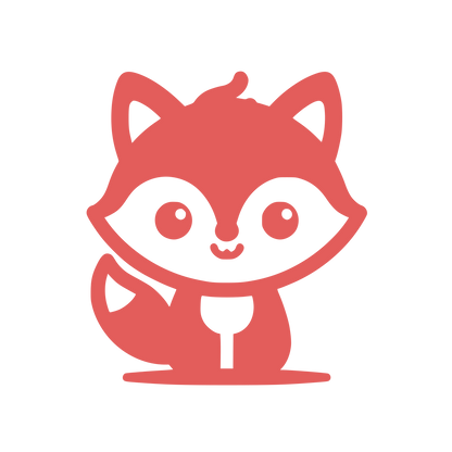 Cartoon Raccoon Face Logo #E35D5B