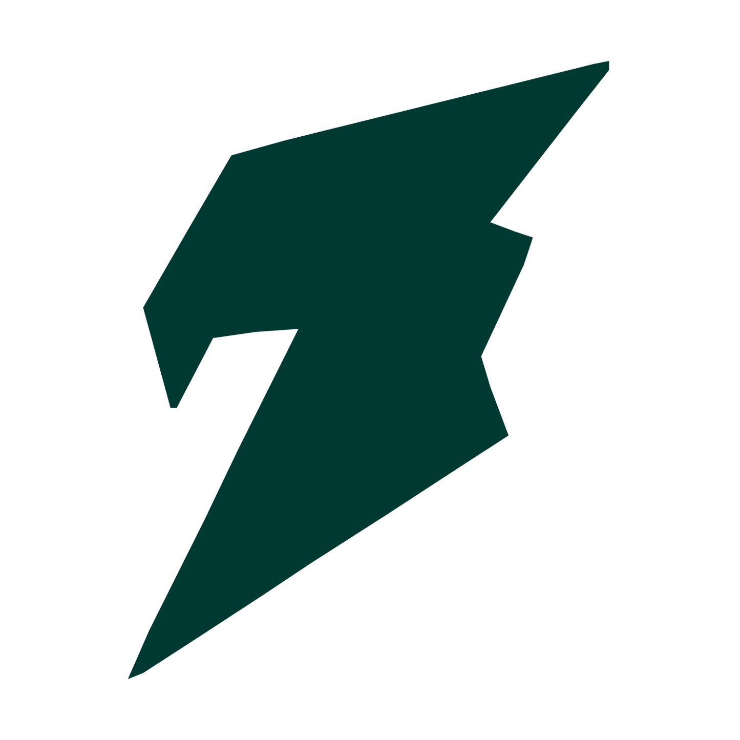 Robot Lightning Bolt Logo #003932