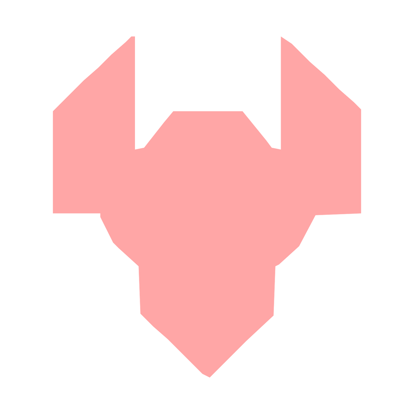 Industrial Robot Head Logo #ffa6a6