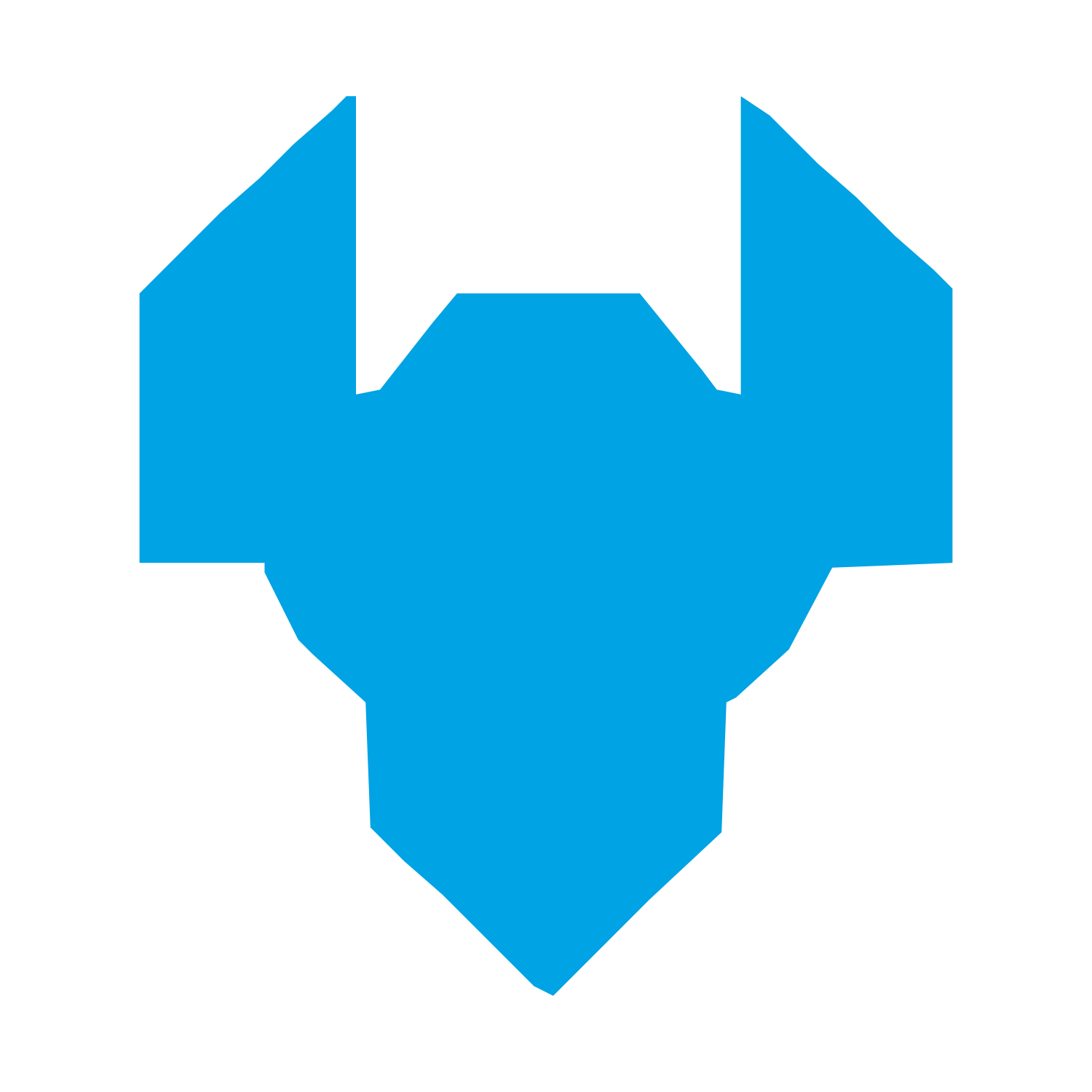 Industrial Robot Head Logo #00a3e4