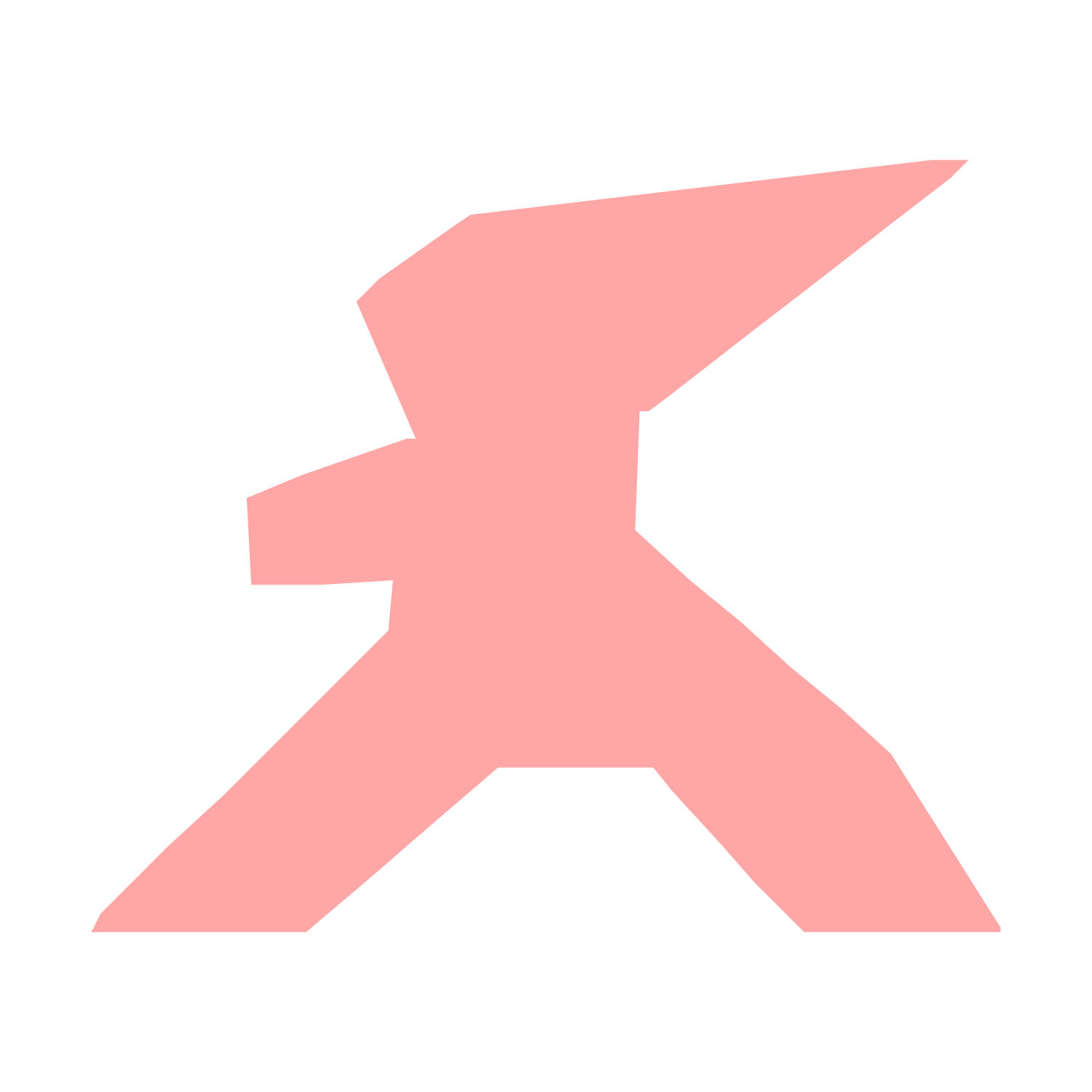 Industrial Robot Figure Logo #ffa6a6
