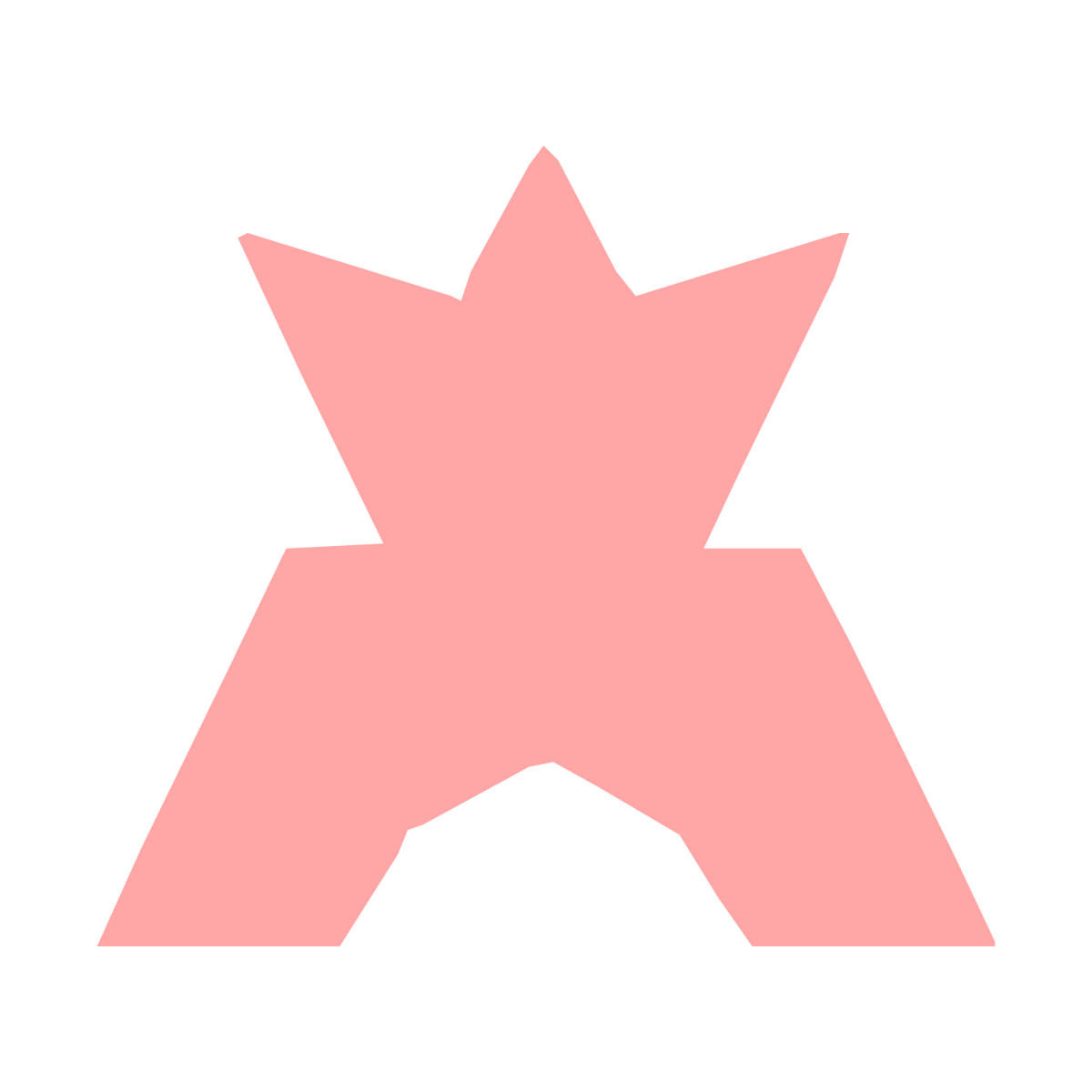 Robot Crown Letter A Logo #ffa6a6