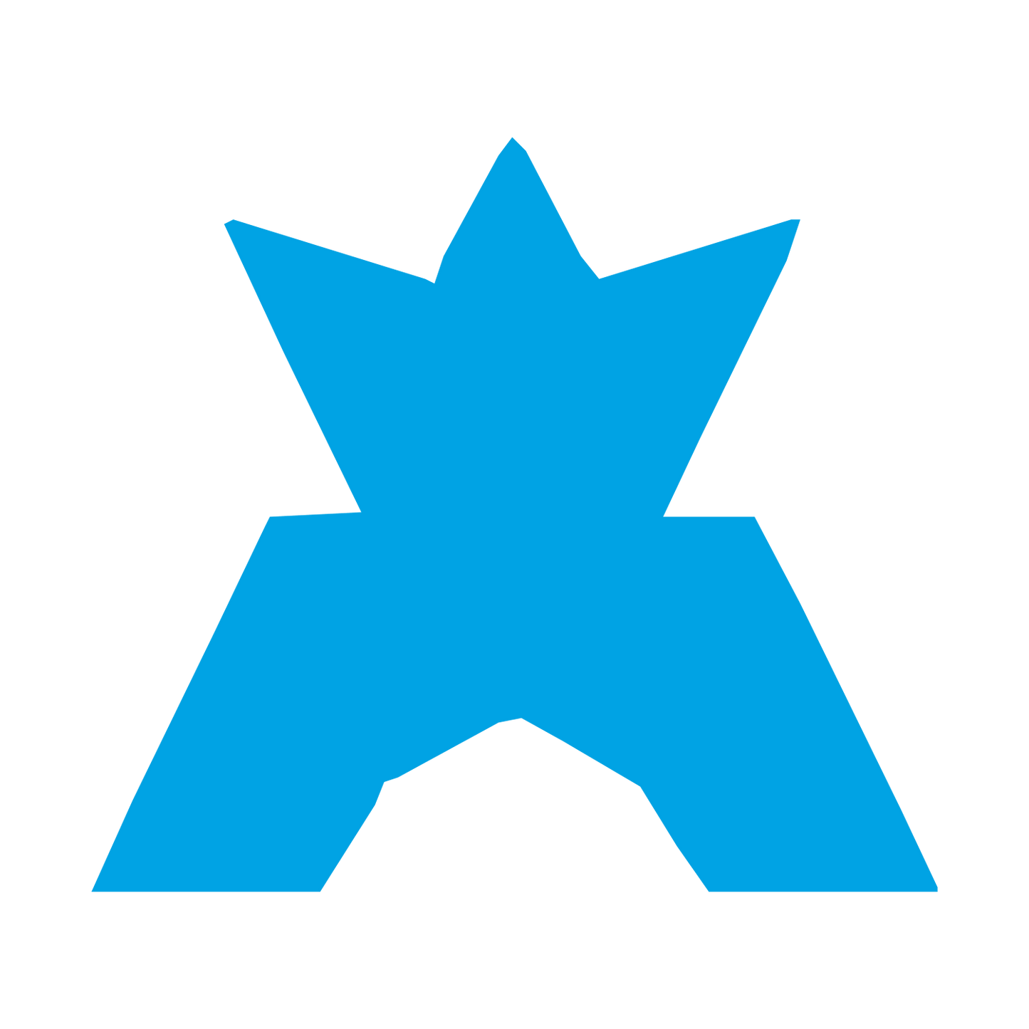 Robot Crown Letter A Logo #00a3e4