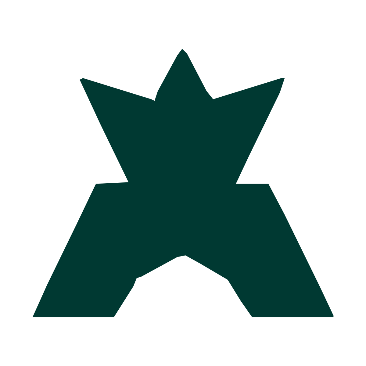 Robot Crown Letter A Logo #003932