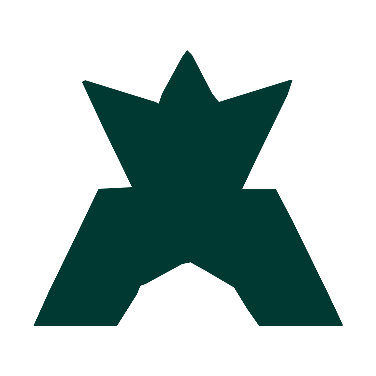 Robot Crown Letter A Logo #003932