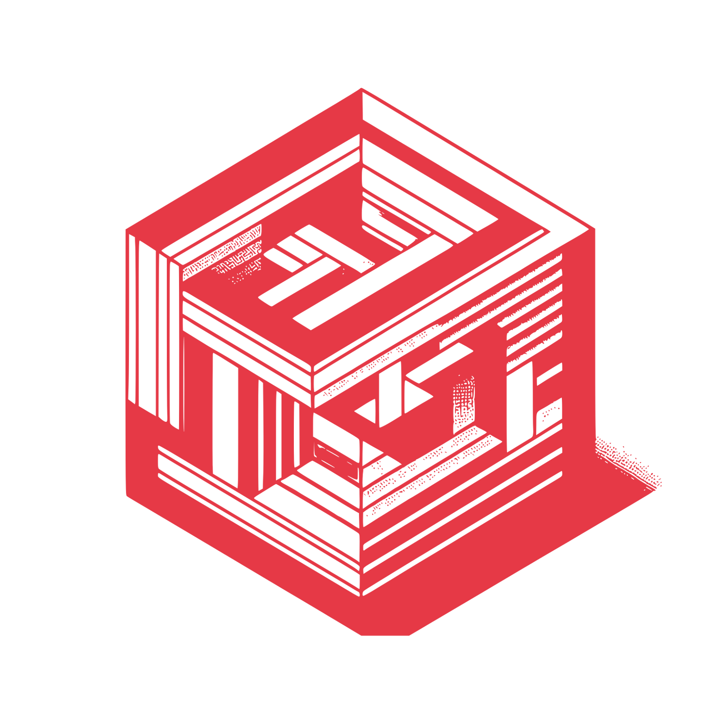 Complex Cube Logo #E63946