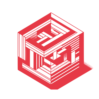 Complex Cube Logo #E63946