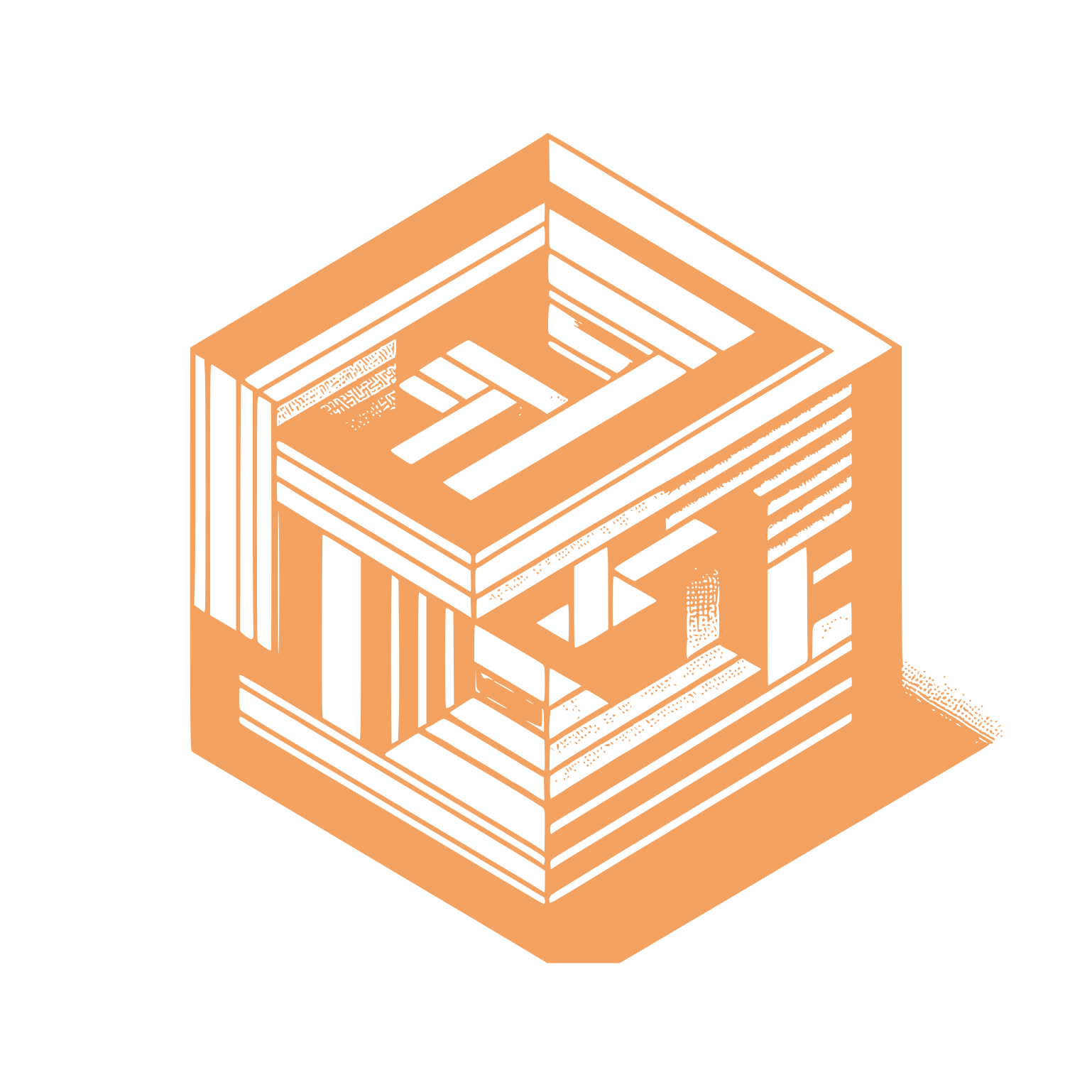Complex Cube Logo #F4A261