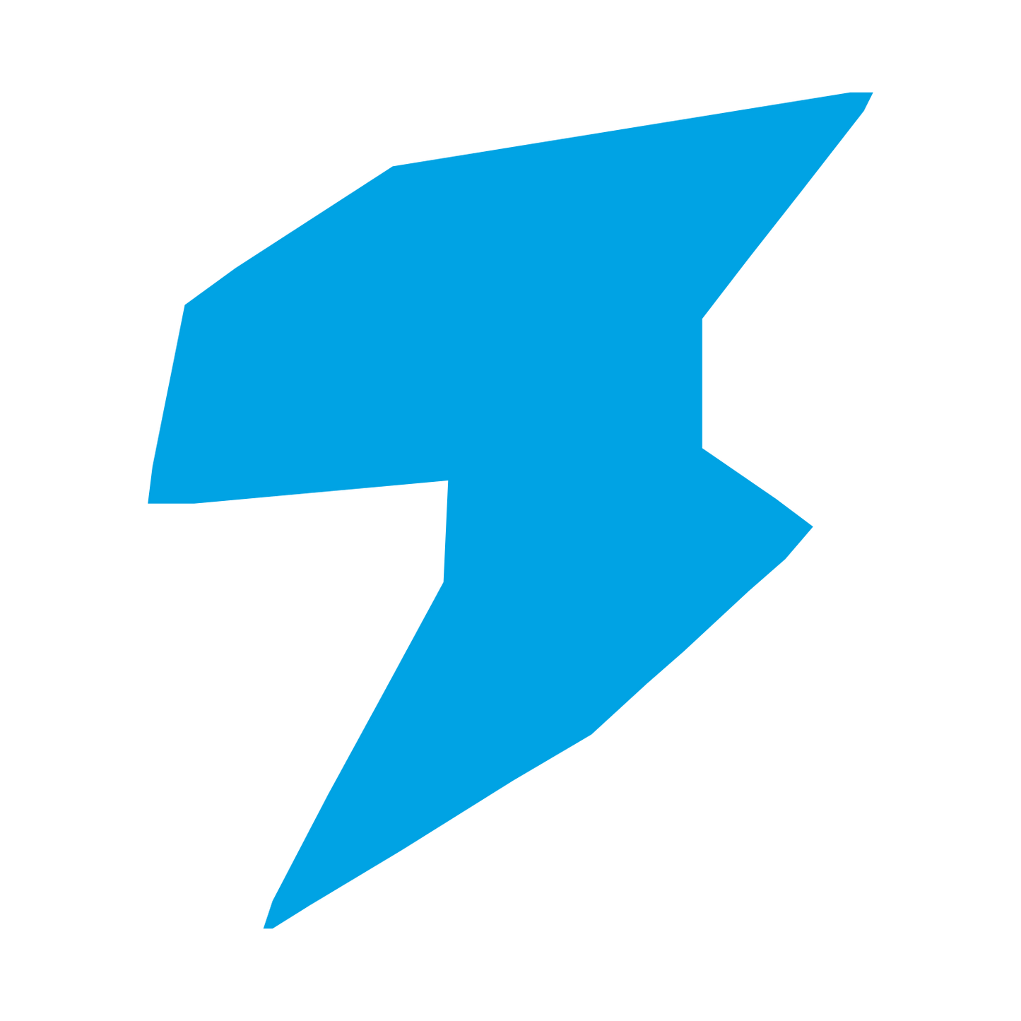 Lightning Bolt Robot Logo #00a3e4