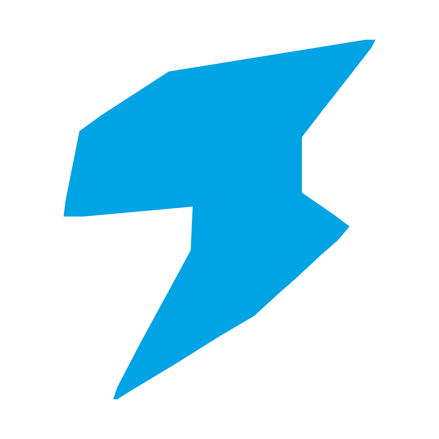 Lightning Bolt Robot Logo #00a3e4
