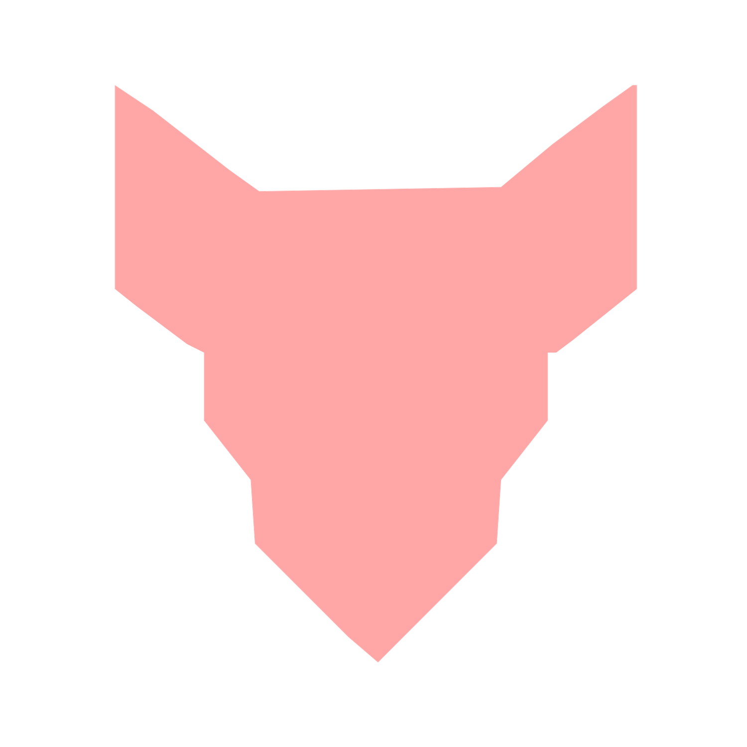 Robot Face Mask Logo #ffa6a6