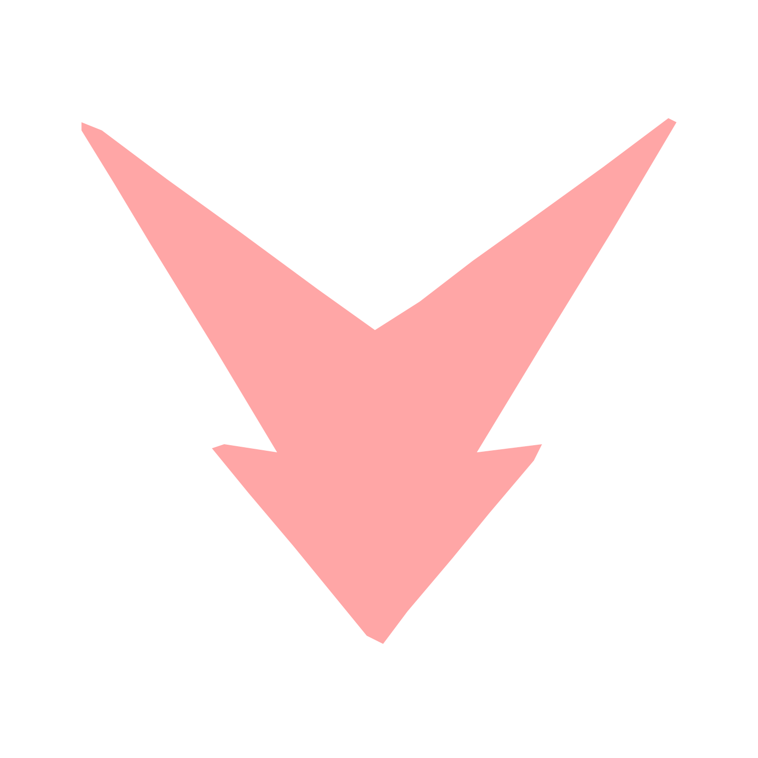 Downward Arrow Robot Logo #ffa6a6
