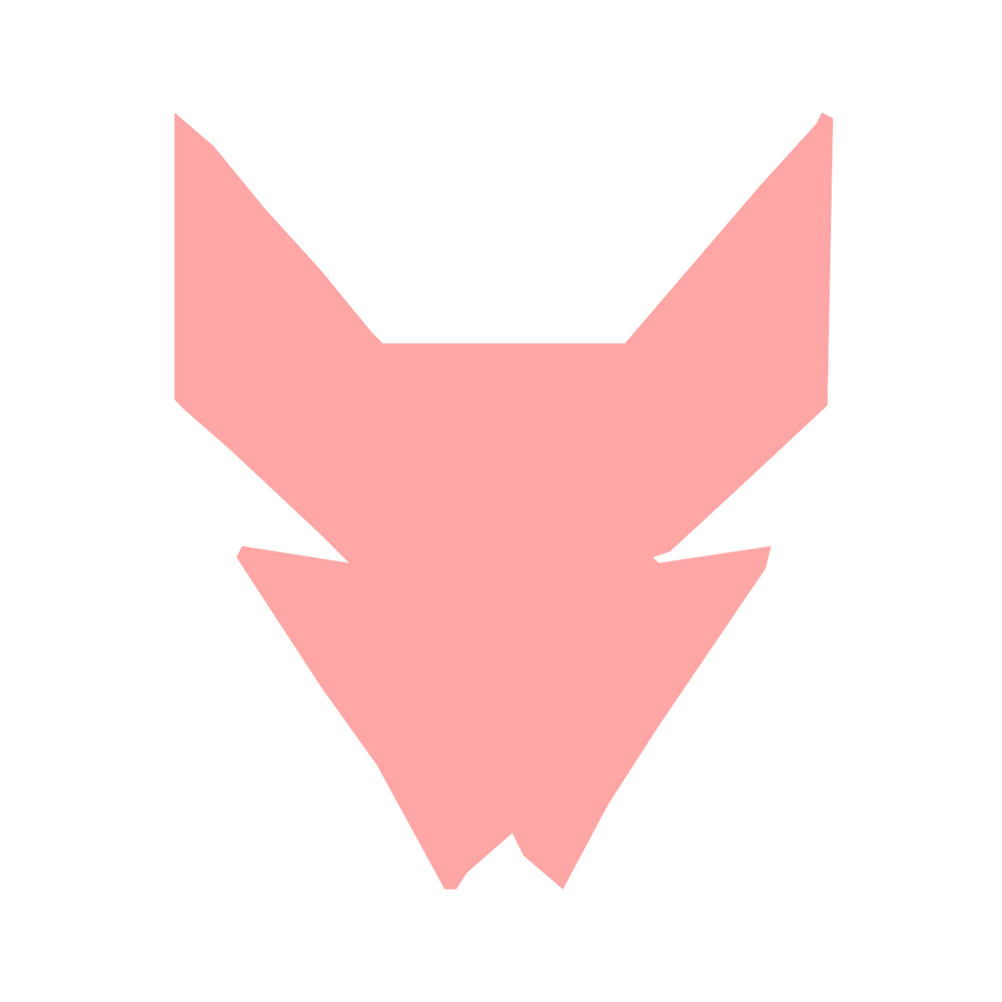Robot Fox Mask Logo #ffa6a6