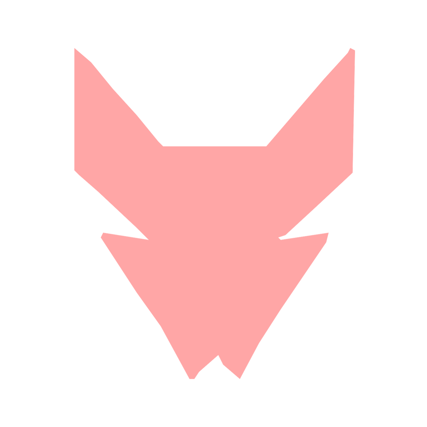 Robot Fox Mask Logo #ffa6a6