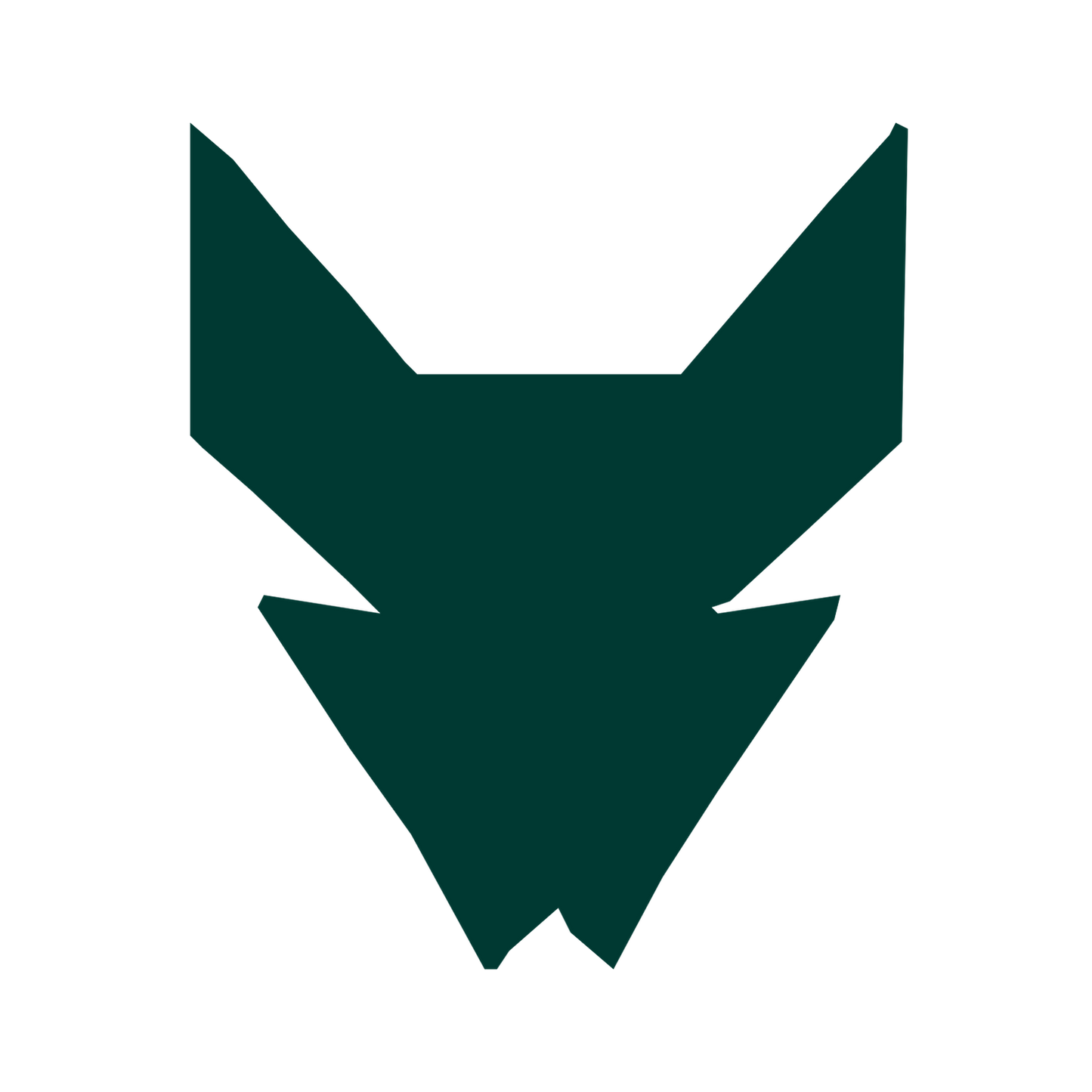 Robot Fox Mask Logo #003932