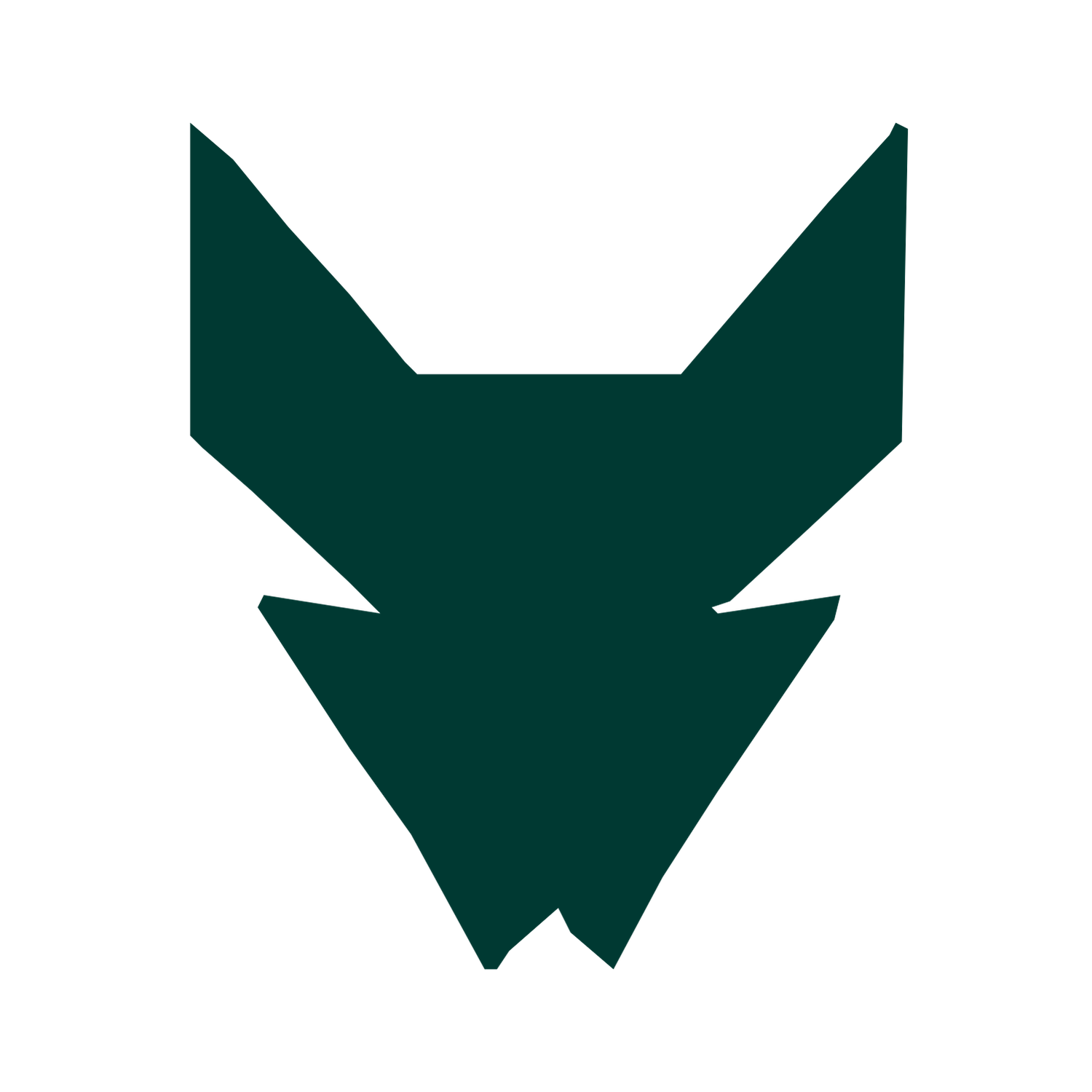 Robot Fox Mask Logo #003932