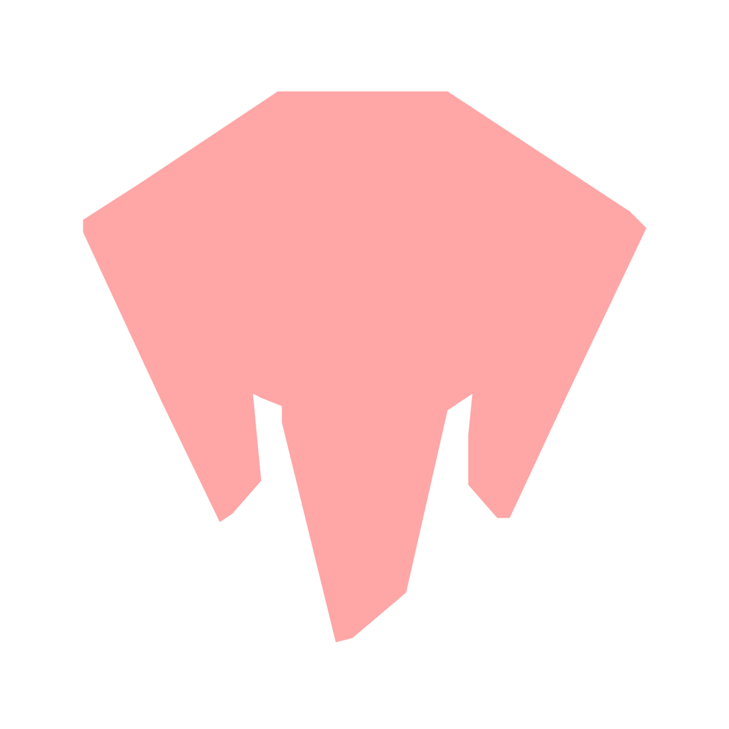 Robot Head Mask Logo #ffa6a6