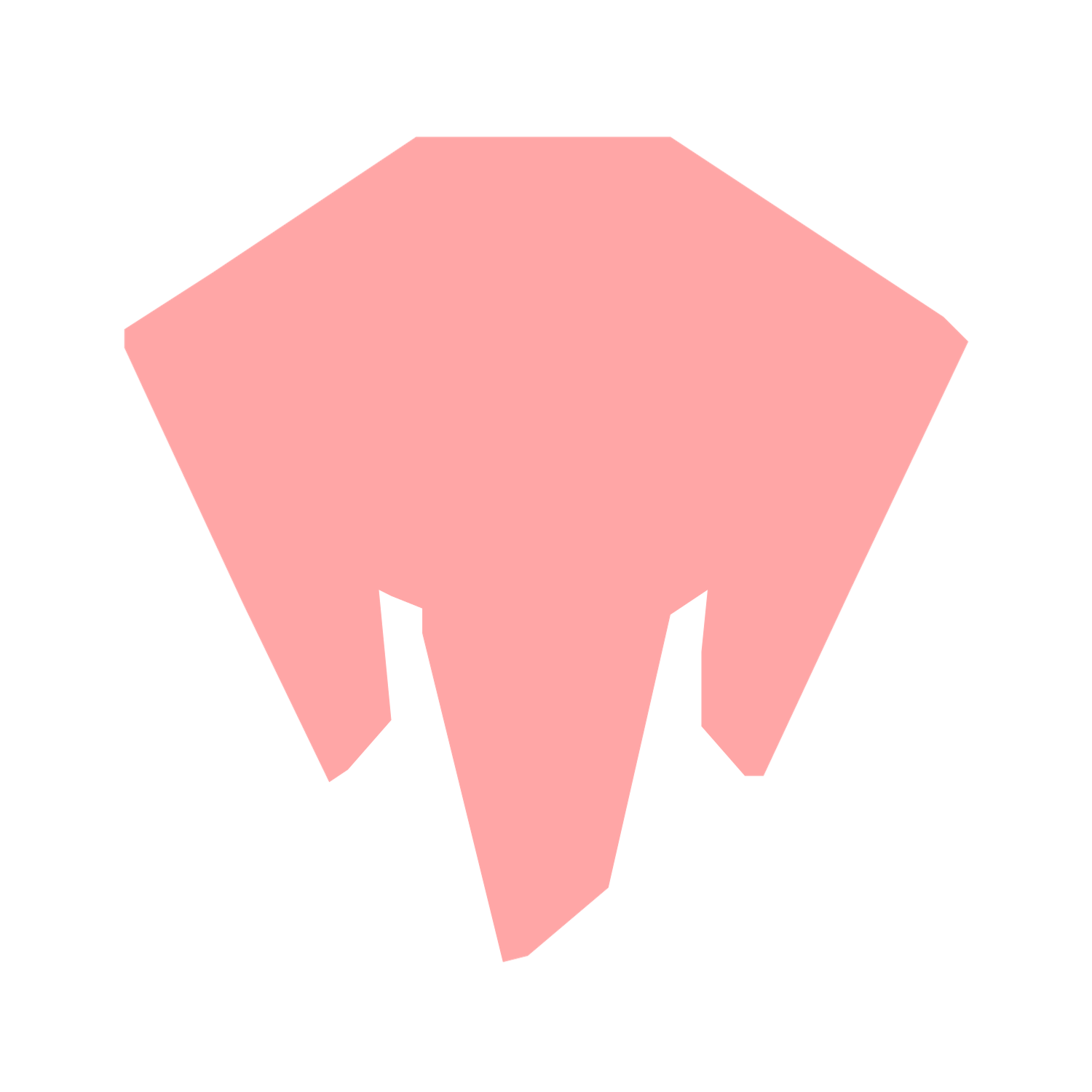 Robot Head Mask Logo #ffa6a6