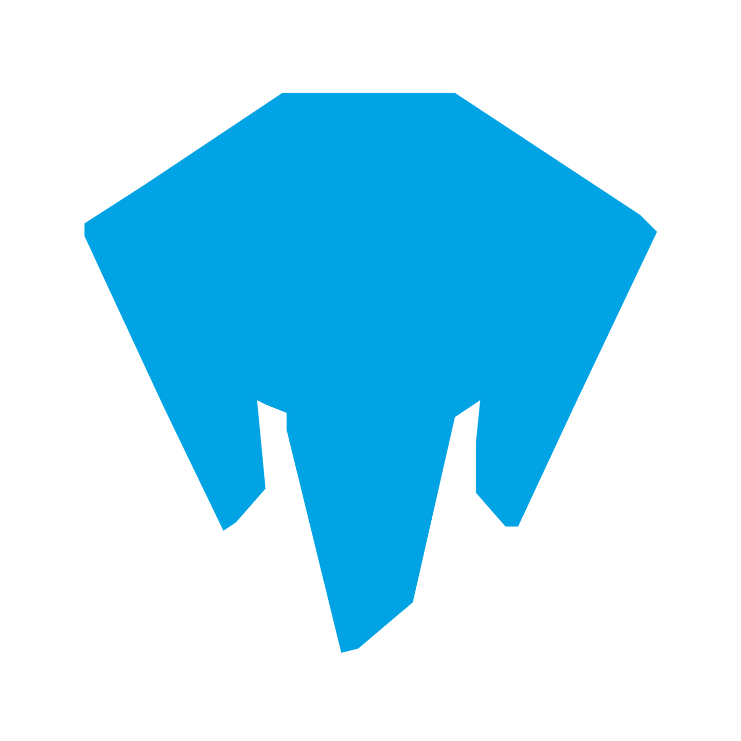 Robot Head Mask Logo #00a3e4