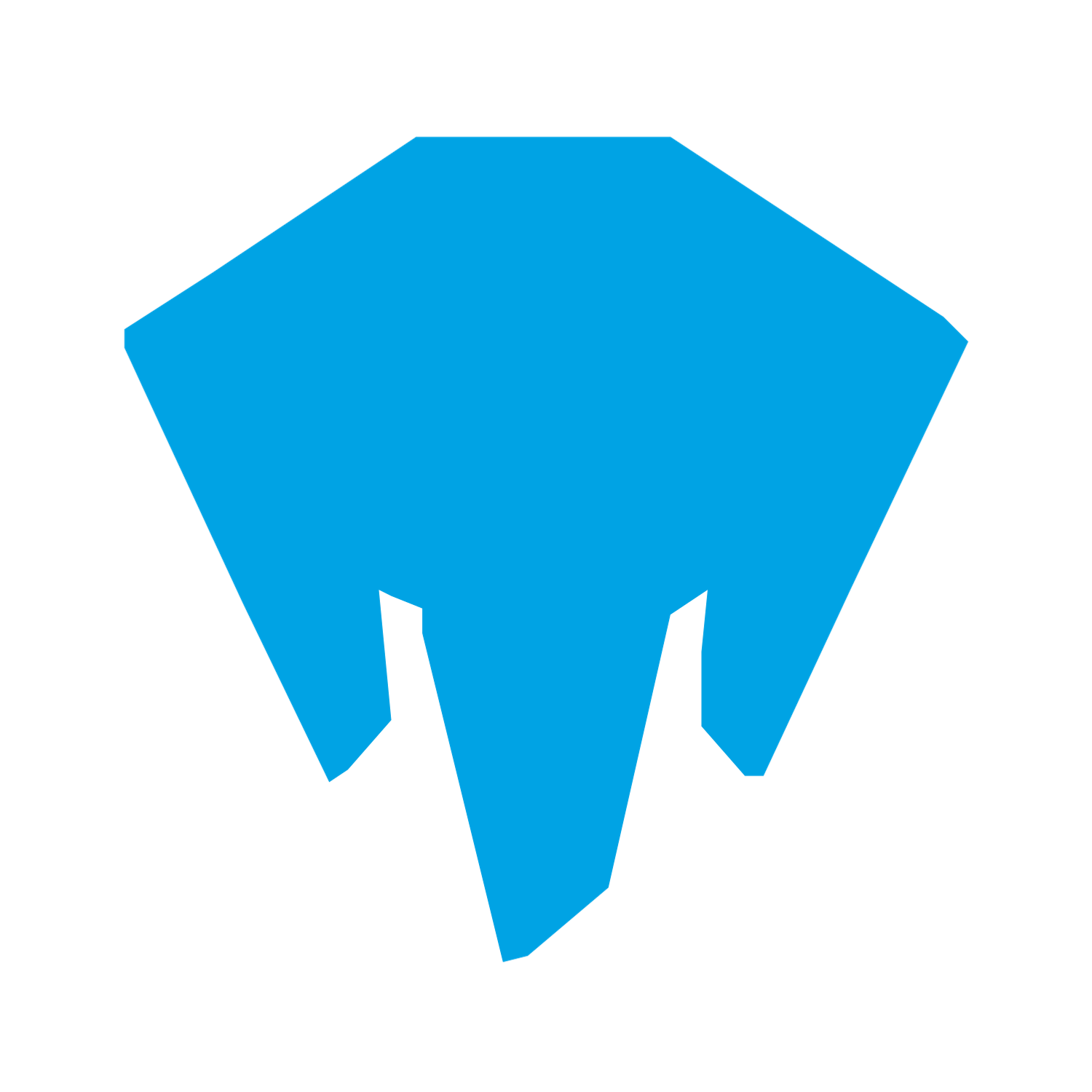 Robot Head Mask Logo #00a3e4