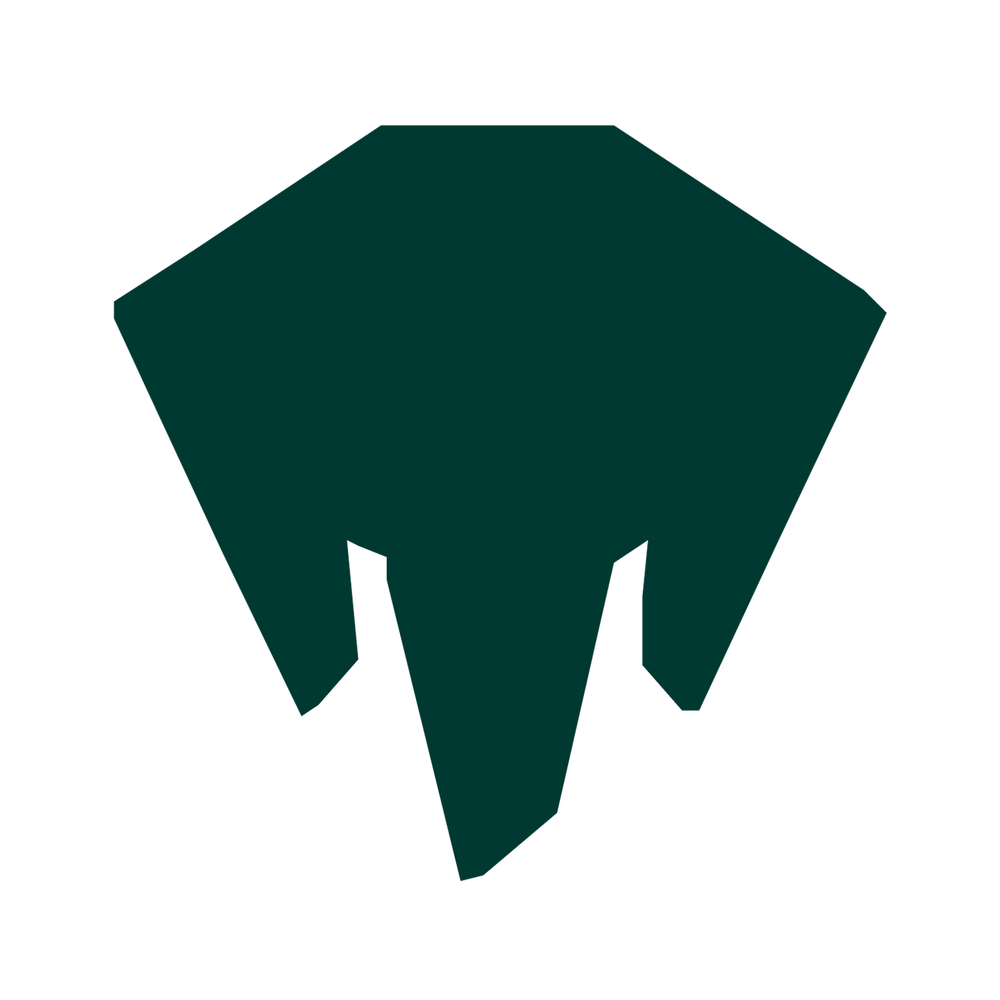 Robot Head Mask Logo #003932