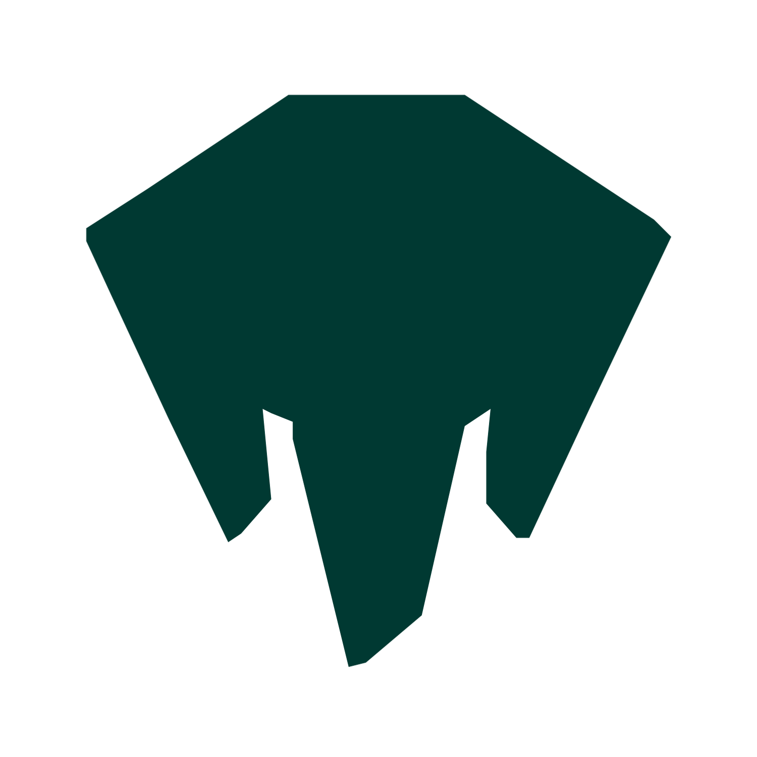 Robot Head Mask Logo #003932