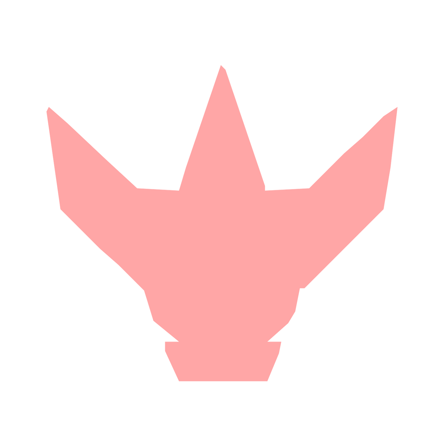 Robot Crown Emblem Logo #ffa6a6