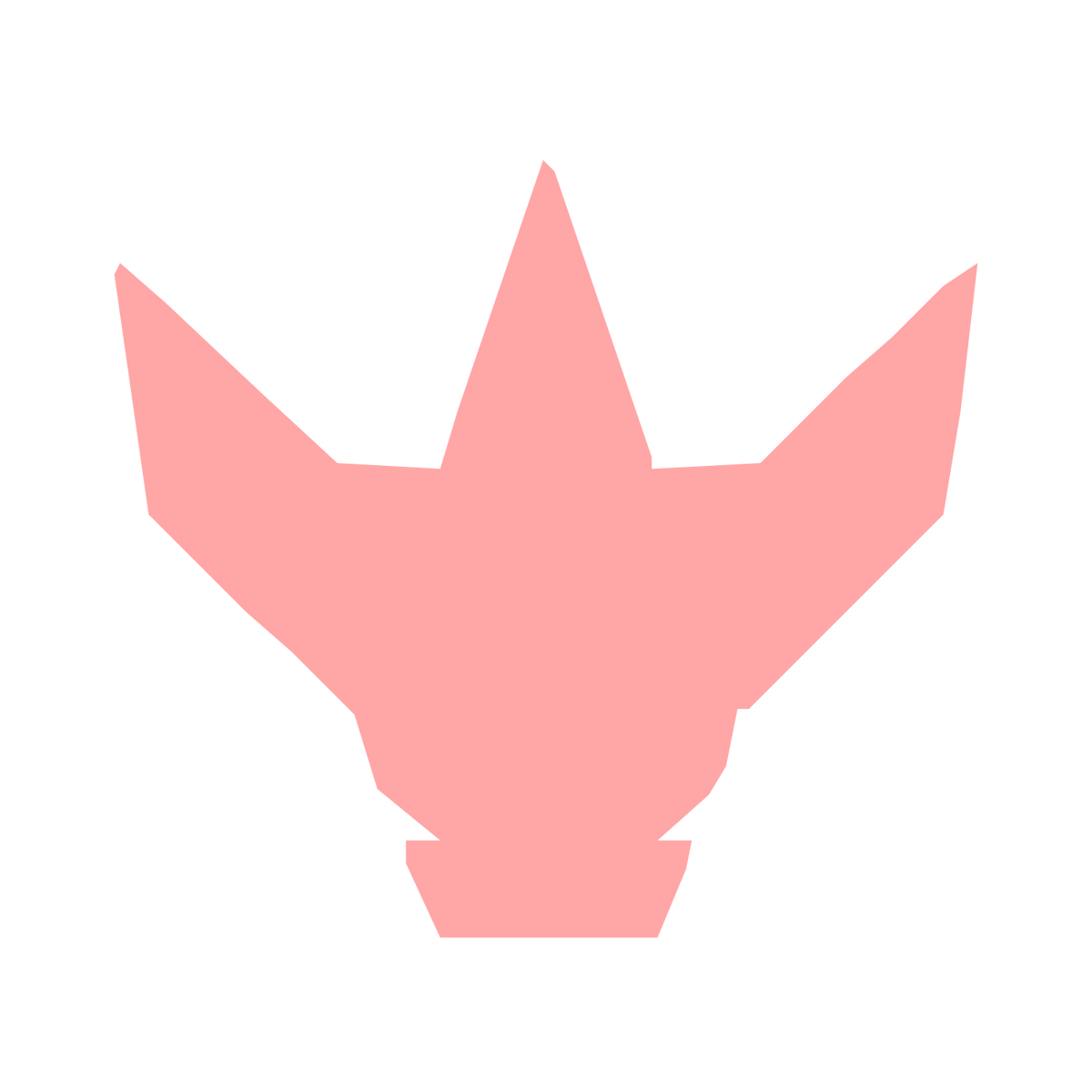 Robot Crown Emblem Logo #ffa6a6