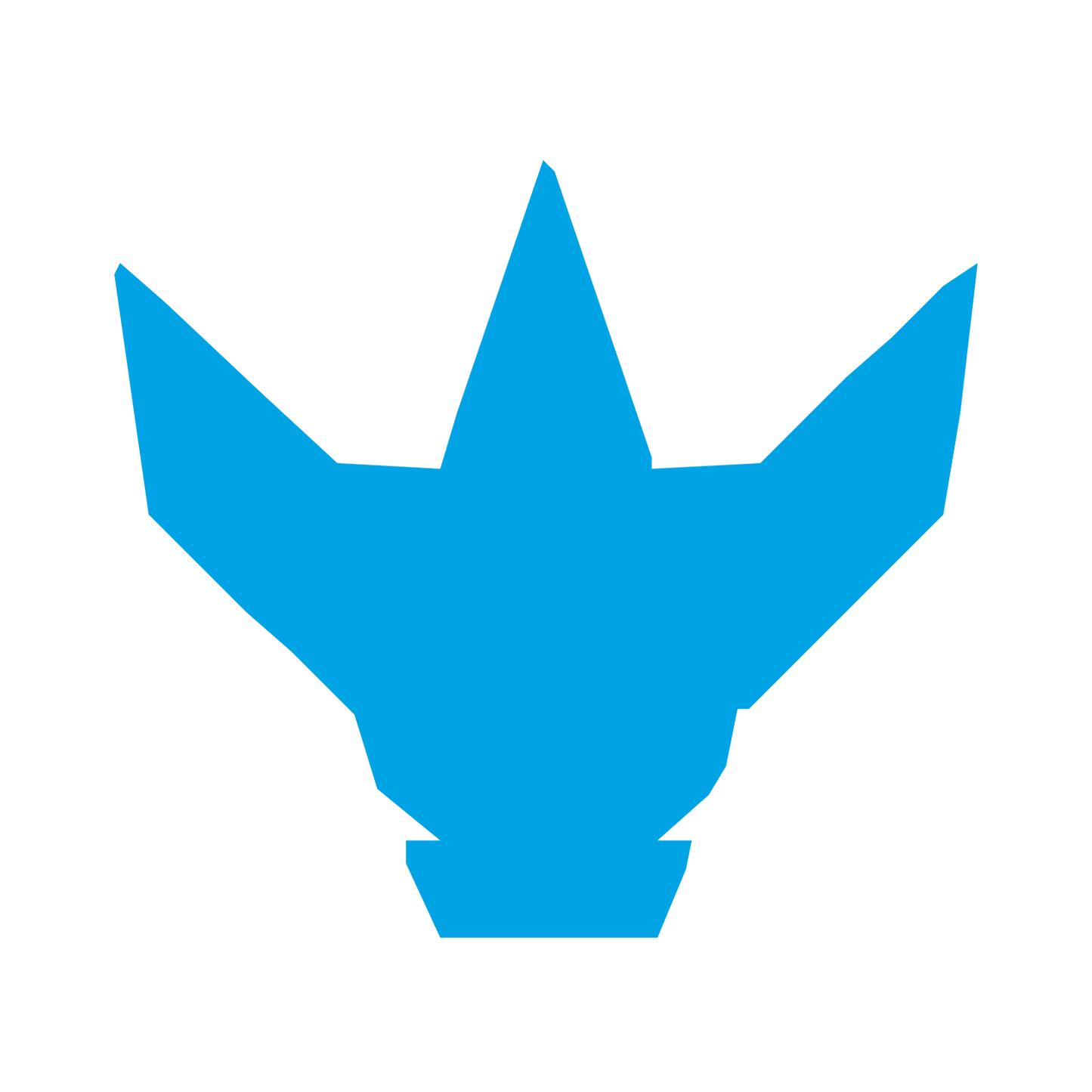 Robot Crown Emblem Logo #00a3e4