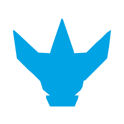 Robot Crown Emblem Logo #00a3e4