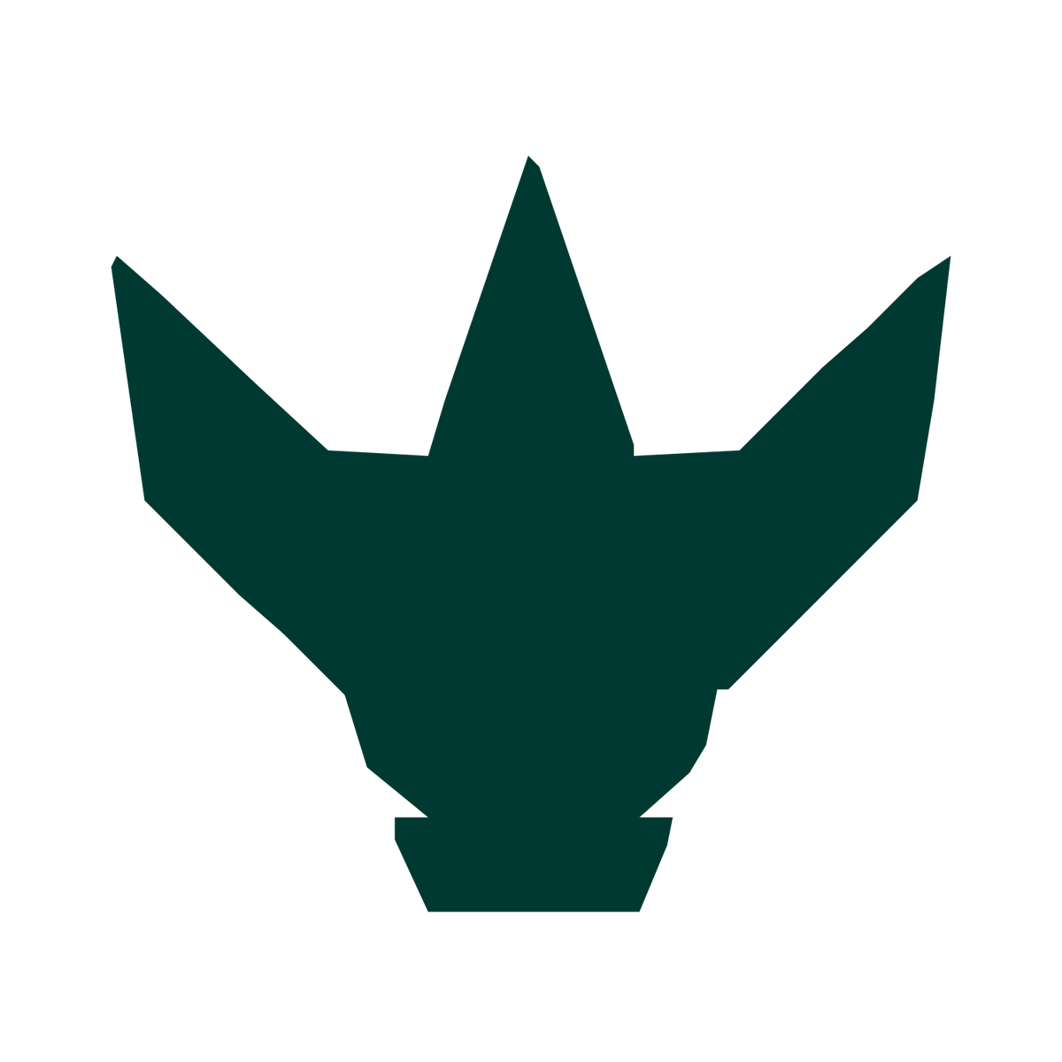 Robot Crown Emblem Logo #003932