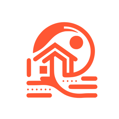 Line House Sun Logo #FF5733